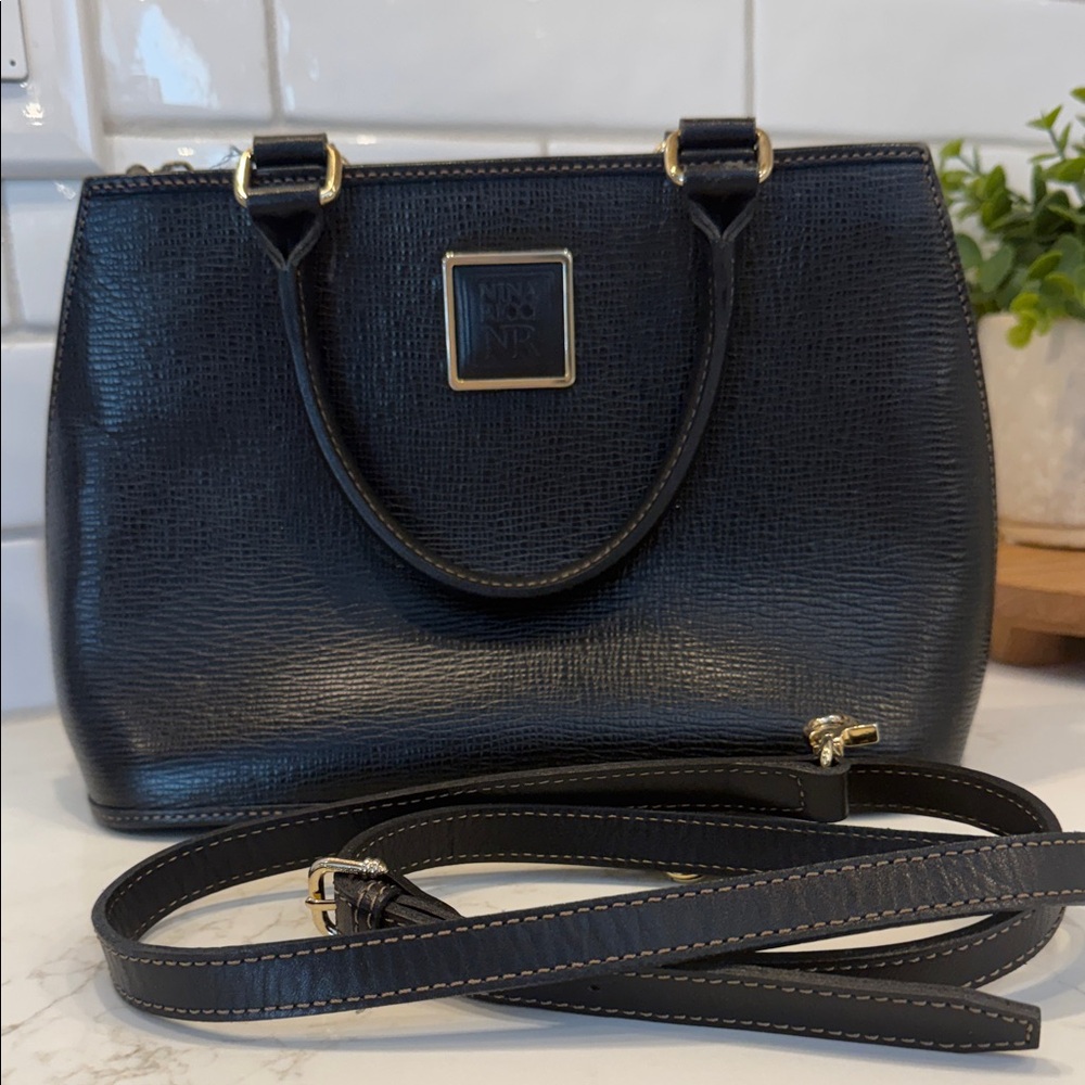 Nina Ricci Black Textured handbag